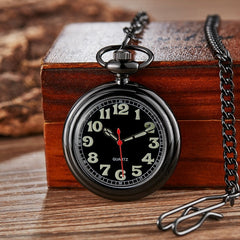 Qing Dynasty Ancient Open-Back Digital Antique-Style Quartz Pocket Watch