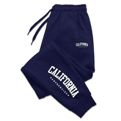 Pantalon de sport décontracté chaud à bandes aux chevilles