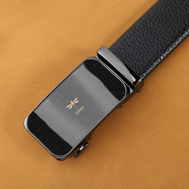 Ceinture homme décontractée et professionnelle en croûte de cuir