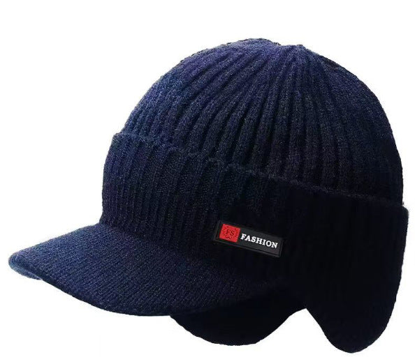 Bonnet thermique épais en tricot avec couvre-oreilles pour homme, pour l’extérieur