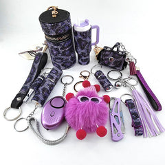 Diamond-Embellished Creative Portable 12-Piece Keychain Set