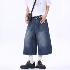 Summer Mens Capri Pants Trendy Denim ShortsAmerican Style