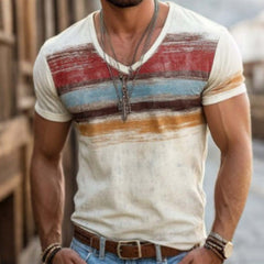 Camiseta para hombre de manga corta con estampado digital 3D