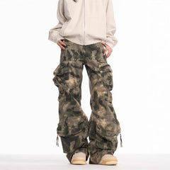 Pantalones holgados de camuflaje resistentes
