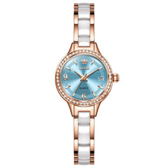 Oulishi Womens Watch With A Ceramic Strap A Versatile Quartz Timepiece