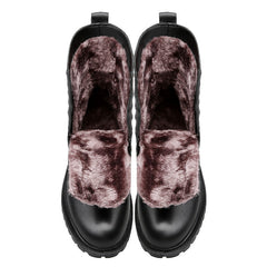 Men's Leather Winter Fleece-Lined British-Style Boots