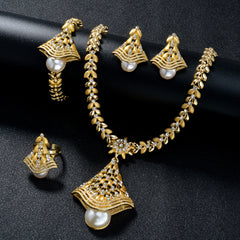 Jewelry 18k Gold-Plated Leaf Necklace