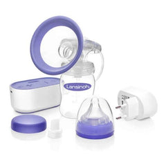Tire-lait électrique simple compact Lansinoh - aspiration réglable et rechargeable, facile à transporter