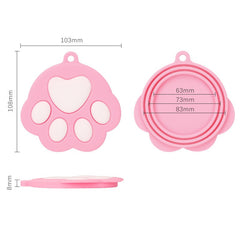 Couvercle de boîte pour animaux en silicone avec moulage de patte de chien