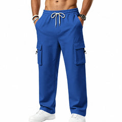 Pantalon utilitaire sportif et décontracté pour homme, multi-poches
