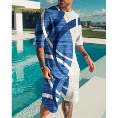 Conjunto informal de ocio para hombre de comercio exterior, de manga corta