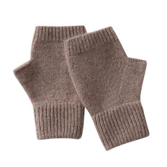 Australische Woll-Handwärmer, flache Blume, fingerlos, Kaschmir-Handschuhe