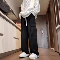 Pantalones largos de pierna ancha y recta