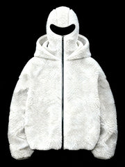 Double-hooded Cardigan Fleece Thermal Sweatshirt