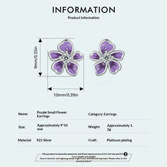 S925 Sterling Silver Small Flower Stud Earrings