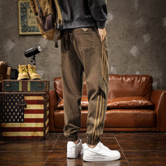 Pantalon tendance pour homme à coupe ample et resserré aux chevilles