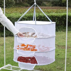 Fishing Net Hanging Dryer Bag Mesh Clothes Drying Basket Rack