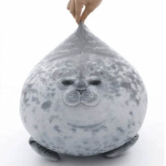 Fluffy Plush Seal Pillow