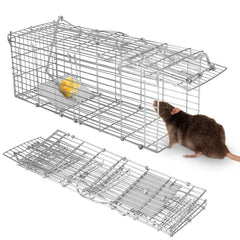 Foldable Rat Trap Cage Humane Live Rodent Trap Cage