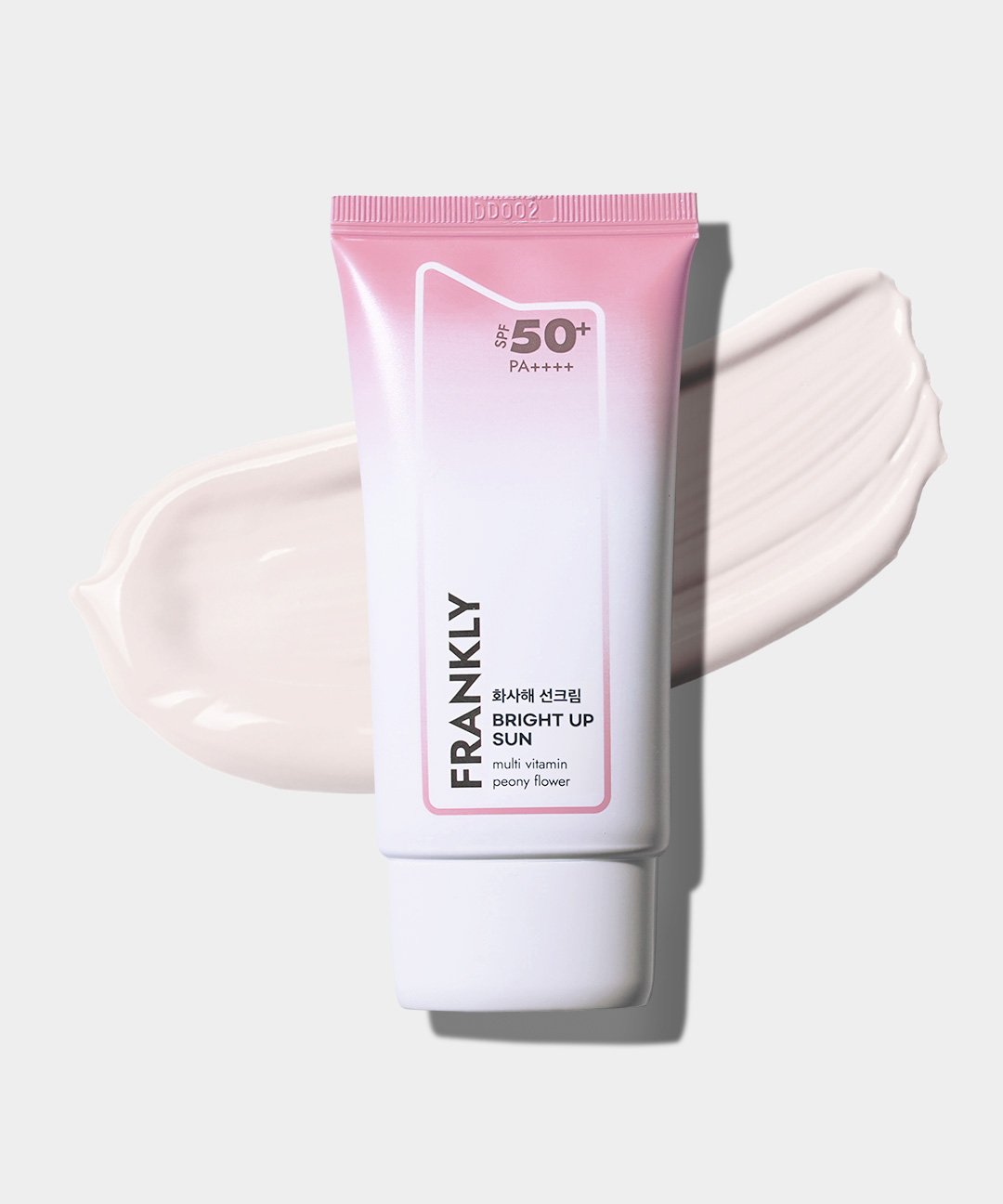 FRANKLY Bright Up Sun SPF50+ PA++++ 50ml tone-up mineral sunscreen SPF50+ with tinted formula.