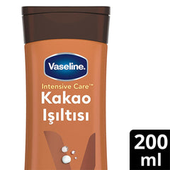 Lotion corporelle Vaseline Cocoa Glow - hydratation pendant 48 heures, formule lipidique ultra-hydratante, texture non grasse pour les peaux sèches