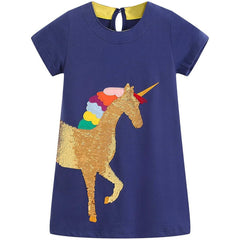 Girls Cotton Casual Jersey Dresses