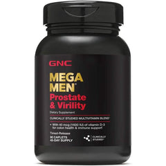 GNC Mega Men Prostate and Virility Supports Optimal Sexual Health and Prostate Health 90 Caplets