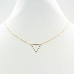 Gold Triangle Pendant Necklace