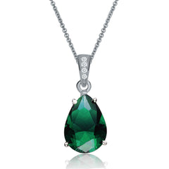 Green Pear Drop Necklace