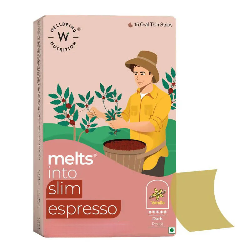 Wellbeing Nutrition Melts Slim Espresso Strips - Vanilla Flavor