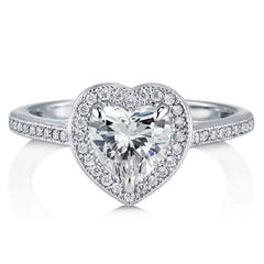 Halo Heart Cut Engagement Ring