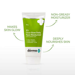 Hydratant Cica-Glow 5 % The Derma Co pour une peau éclatante