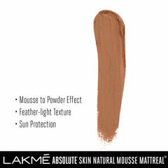 Lakme Absolute Skin Natural Mousse Mattreal Foundation - Rick Walnut
