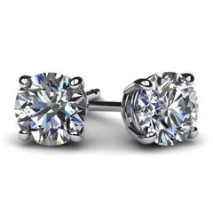 IGI Diamond Engagement Earrings VS1 D Round 4.34 Carat Lab Created Eye Clean