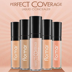 Flormar Perfect Coverage Liquid Concealer - Natural Finish, Medium Coverage, Lightweight Formula