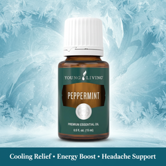 Huile essentielle de menthe poivrée Young Living — 15ml | Rafraîchissante, énergisante et pure