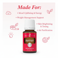 Huile essentielle premium de pamplemousse Young Living 15ml | Aromathérapie agrume revitalisante