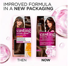 Coloration capillaire revitalisante Casting Crème Gloss L'Oréal Paris - 400 Brun foncé