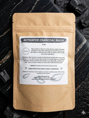 Activated Charcoal Mask packaging with details of ingredients and usage, showcasing the activated charcoal face mask product.