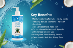 Savon liquide Forever Aloe Nettoyant naturel hydratant pour les mains et le corps