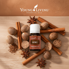 Huile essentielle de noix de muscade Young Living — 5ml | Énergisante, réchauffante et soutien hormonal