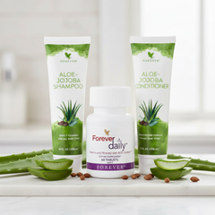 produit naturel de Forever Living pour les cheveux clairsemés