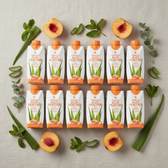 Forever Living Aloe Peaches Minis Boisson au gel d’aloe vera à la pêche Lot de 12
