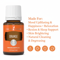 Young Living Orange Premium Essential Oil 15ml | Uplifting Citrus Aromatherapy