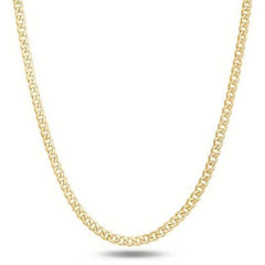 Italian 14K Yellow Gold Curb Link Chain Necklace