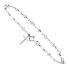 Italian 925 Sterling Silver Rosary Bracelet