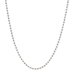 Italian Sterling Silver Diamond Cut Bead Chain Necklace