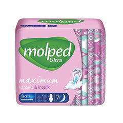 Serviettes hygiéniques anatomiques Molped Ultra pour la nuit - Protection menstruelle confortable et ultra-absorbante
