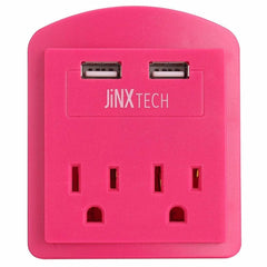 JinxTech 2-Outlet Wall Tap with Dual USB