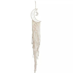 Macrame Woven Wall Hanging Boho Tapestry Moon Star Dreamcatcher Home Decor